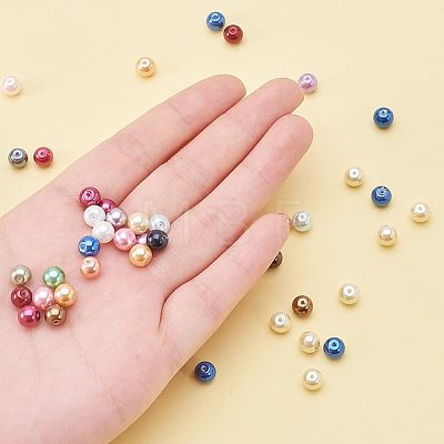 Eco-Friendly Dyed Glass Pearl Round Beads HY-PH0011-02-6mm-1