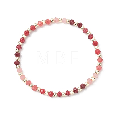 Dyed Natural Malaysia Jade & Synthetic Hematite Beaded Stretch Bracelets for Women BJEW-JB13069-01-1