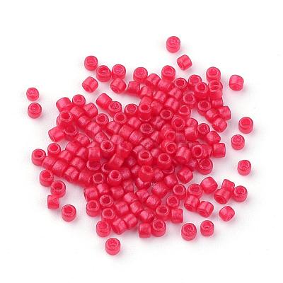 Baking Paint Cylinder Seed Beads SEED-R041-12-1