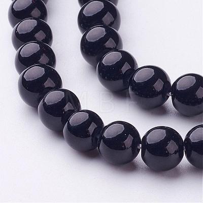 Natural Mashan Jade Round Beads Strands G-D263-8mm-XS32-1