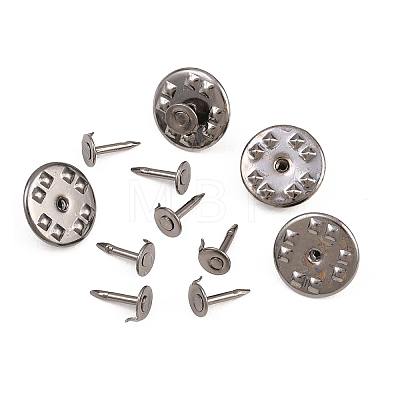 50Pcs Iron Butterfly Clutches Pin Backs IFIN-H066-02P-1