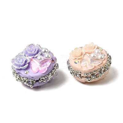 Handmade Polymer Clay Rhinestone Beads X-CLAY-Z005-03-1