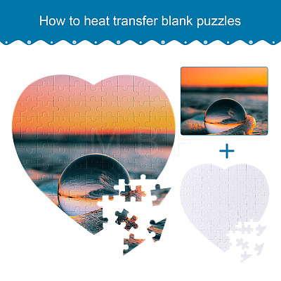 Paper Heat Press Thermal Transfer Crafts Puzzle AJEW-TA0001-20-1