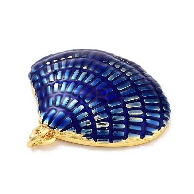Real 18K Gold Plated Rack Plating Brass Enamel Pendants X-KK-M293-32G-02-1
