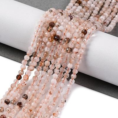 Natural Rutilated Quartz Beads Strands G-G188-B07-01-1