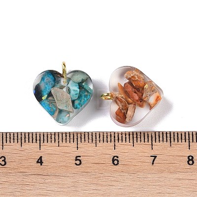 Epoxy Resin Dyed Synthetic Imperial Jasper Pendants G-P529-03G-1