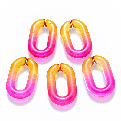 Two Tone Transparent Acrylic Linking Rings OACR-S036-006A-N07-1