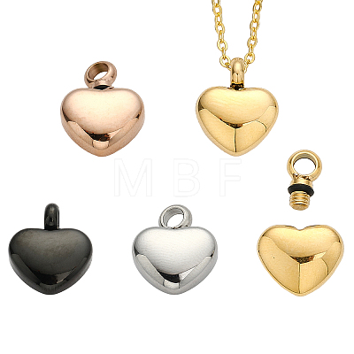 4Pcs 4 Colors Openable 316 Stainless Steel Memorial Urn Ashes Charms STAS-CA0001-73-1