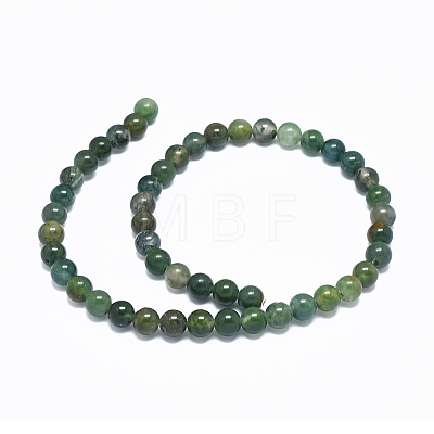 Natural Moss Agate Beads Strands G-L476-05-1
