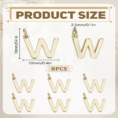 8Pcs Brass Charms KK-LP0001-85W-1