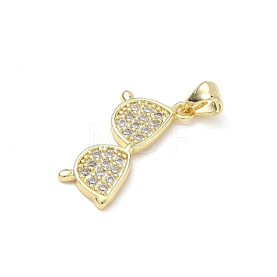 Brass Micro Pave Cubic Zirconia Pendants KK-P345-60G-02-1