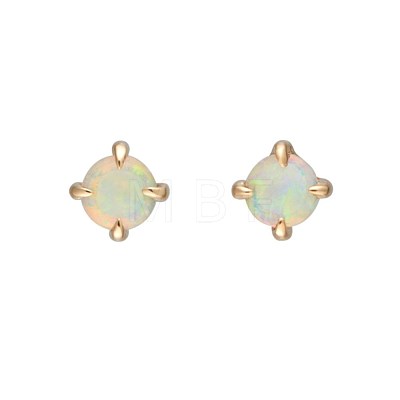 Brass Stud Earrings EJEW-BB48616-A-1