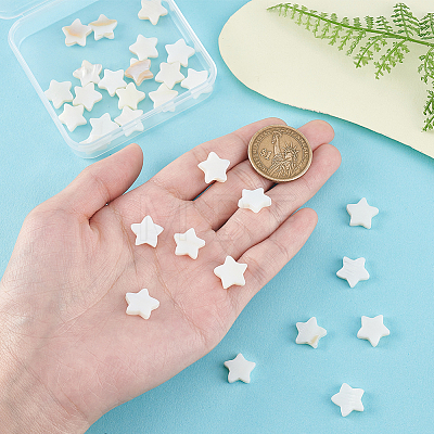 60Pcs Natural Shell Beads Strands SHEL-PH0002-30-1