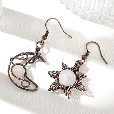 Natural Quartz Crystal Dangle Earrings G-H359-07R-05-1