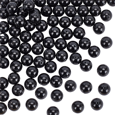 Olycraft 2 Strands Natural Black Tourmaline Beads Strands G-OC0004-93-1