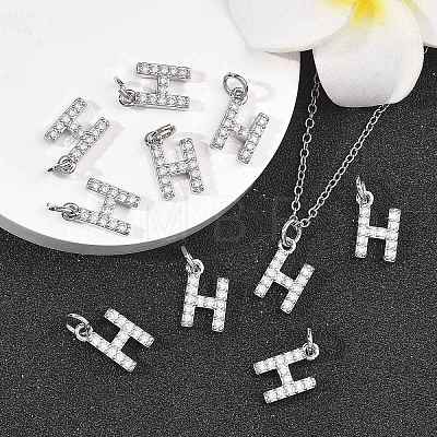 SHEGRACE Brass Micro Pave Clear Cubic Zirconia Pendants XGRQ29531-394P-H-1