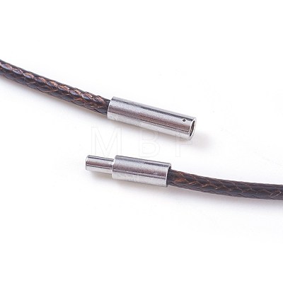 Waxed Polyester Cord Necklace Making MAK-I011-05-A-03-1