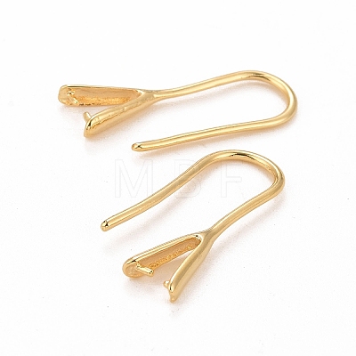 Rack Plating Eco-friendly Brass Earring Hooks X-KK-D075-14G-RS-1