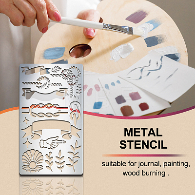 Stainless Steel Metal Stencils DIY-WH0242-267-1