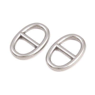 304 Stainless Steel Oval Links Connector Charms STAS-F366-02A-P-1