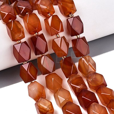 Dyed Natural Red Agate Beads Strands G-Q608-11C-1