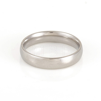 201 Stainless Steel Plain Band Rings RJEW-G107-4mm-6-P-1