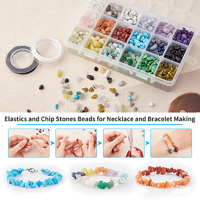  DIY Chip Beads Stretch Bracelets Making Kits DIY-NB0004-66-1