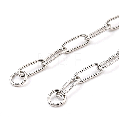 304 Stainless Steel Paperclip Chains Necklace Makings AJEW-P119-05P-1