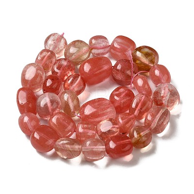 Cherry Quartz Glass Beads Strands G-A247-06-1-1