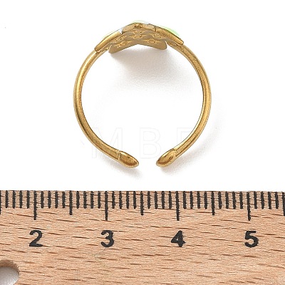 Ocean 304 Stainless Steel Cuff Open Rings RJEW-C166-01B-G-1