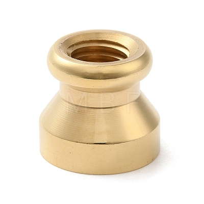 Golden Plated Round Shaped Wax Seal Brass Stamp Head STAM-K002-01G-03-1