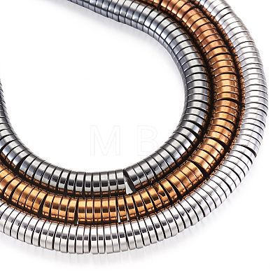 3 Strands 3 Colors Electroplate Non-magnetic Synthetic Hematite Beads Strands G-TA0001-30-1