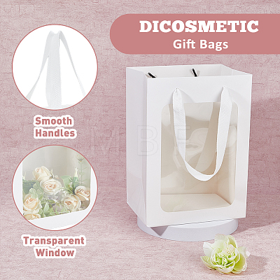 Rectangle Paper Storage Bags with Handle ABAG-WH0046-26B-01-1