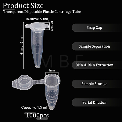 Transparent Disposable Plastic Centrifuge Tube FIND-WH0152-224B-1