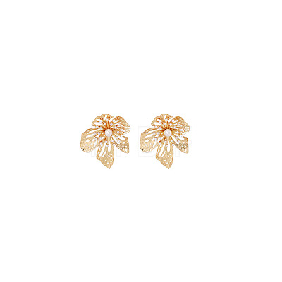 Iron Imitation Pearl Stud Earrings FS-WG0B059-02-1