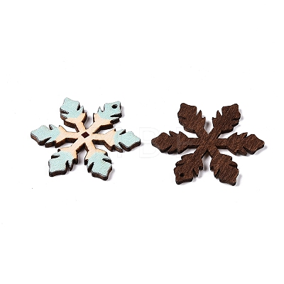 Printed Poplar Wood Pendants FIND-N005-74N-1