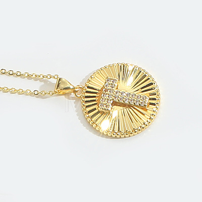 Brass Micro Pave Cubic Zirconia Necklaces FS-WG1D774-20-1
