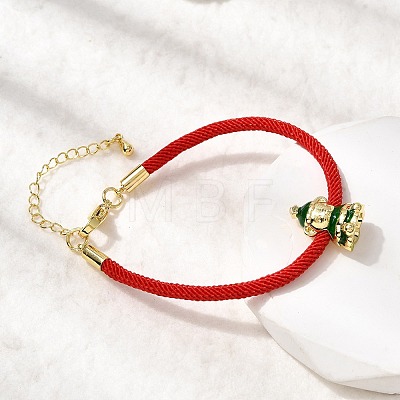 Christmas Nylon Cord Bracelets BJEW-L715-02G-02-1