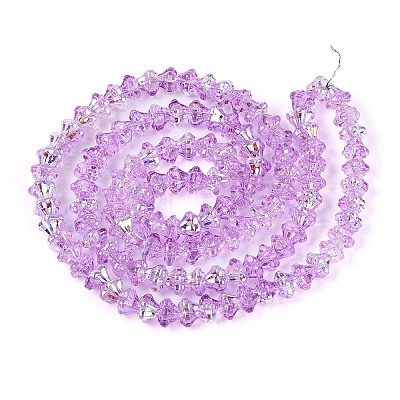 Electroplate Glass Beads Strands EGLA-T021-22C-1
