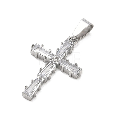 304 Stainless Steel & Glass Pendants STAS-H264-12P-1