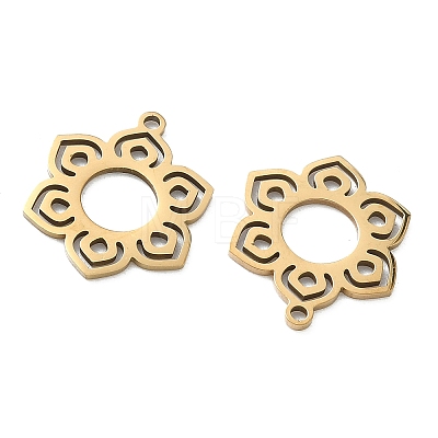 Hollow 201 Stainless Steel Pendants STAS-F337-10B-G-1