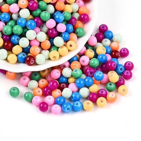 Baking Paint Glass Beads DGLA-Q020-6mm-M01-1