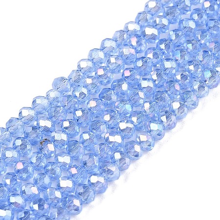 Electroplate Glass Beads Strands EGLA-A044-T1mm-B14-1