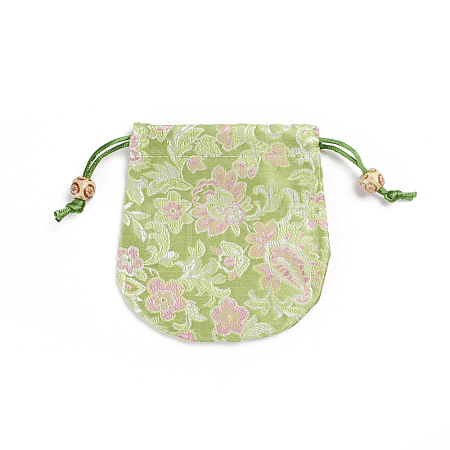 Chinese Brocade Sachet Coin Pouches ABAG-WH0023-17G-1