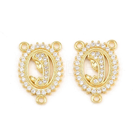 Brass Micro Pave Clear Cubic Zirconia Chandelier Component Links CU-CBA5CB0-13G-1