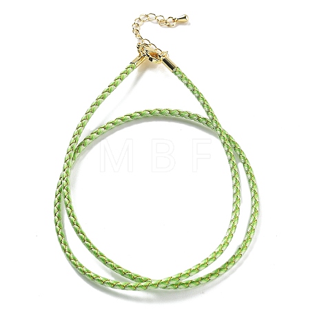Polyester Cord Braided Necklace Makings MAK-L043-03G-27-1
