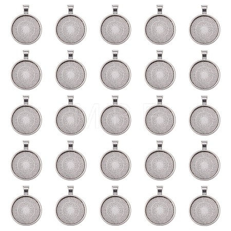 Alloy Pendant Cabochon Settings PALLOY-YW0001-69AS-1