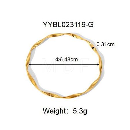 Classic Stainless Steel Twist Bangles YS7860-1-1