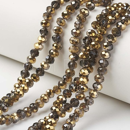 Electroplate Transparent Glass Beads Strands LS-EGLA-A034-T6mm-O14-1
