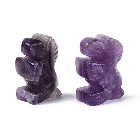 Natural Amethyst Horse Figurine DJEW-N005-01L-1